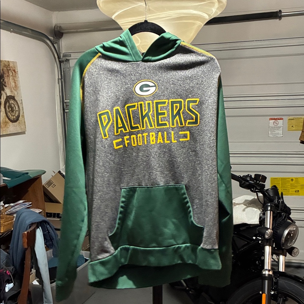 Fanatics Green and Gray Hoodie